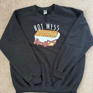 Black S’more Graphic Sweatshirt - Unisex Large